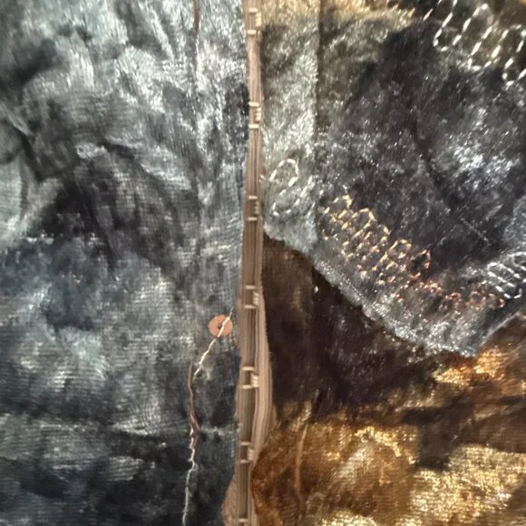 Y2K Velvet Corset Top-Lace Patchwork Bustier-Fairy Grunge/Whimsigoth - Picture 5 of 12